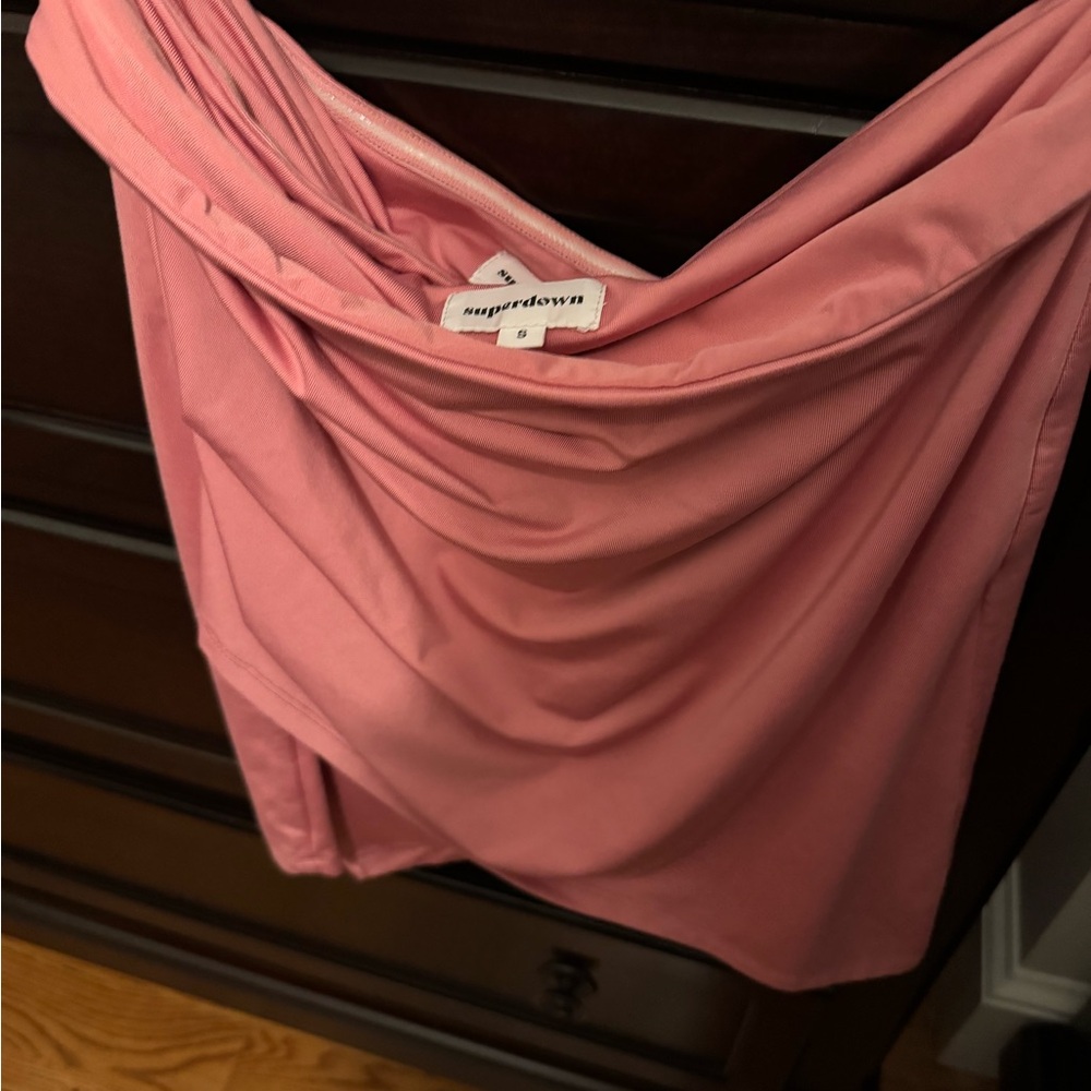 Superdown Pink Ruched Mini Skirt Set - Picture 2 of 3